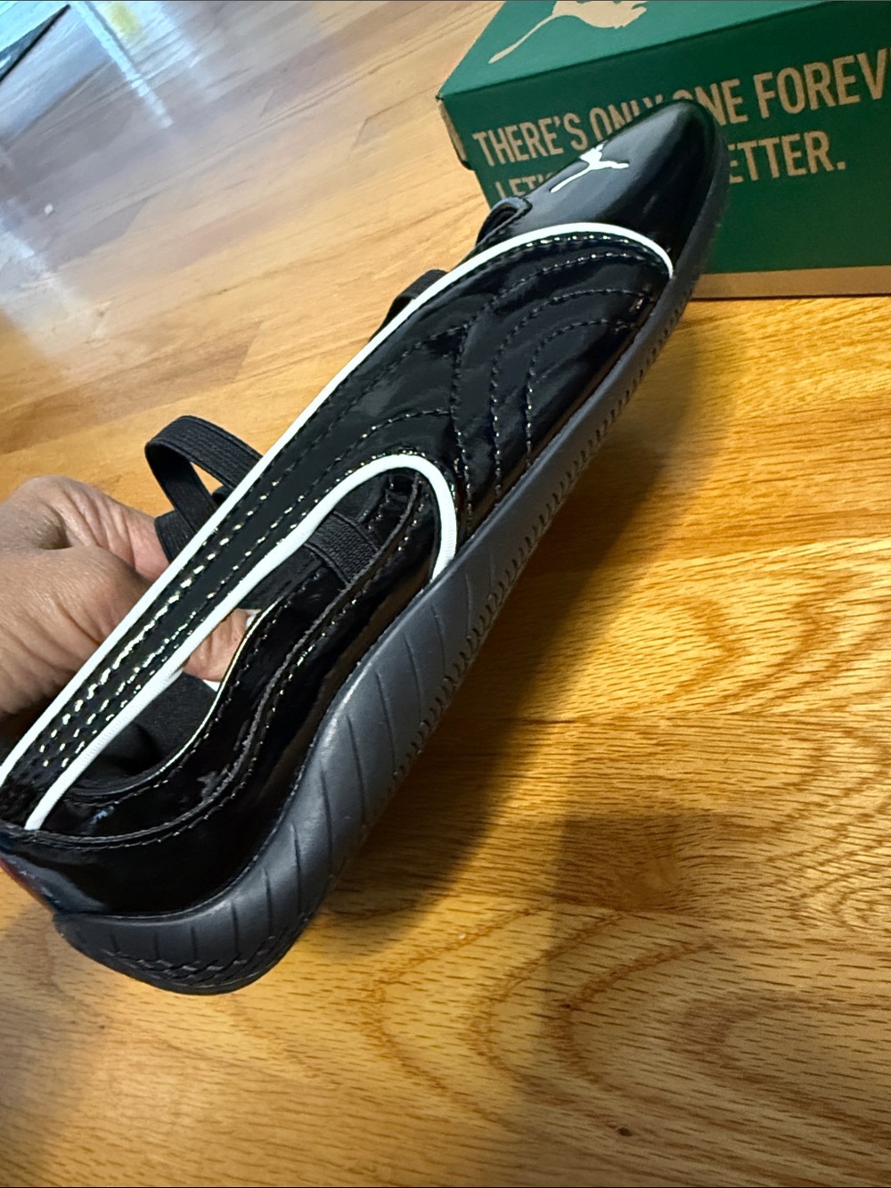 Puma Speedcat Ballet Flats Black White Glossy 9 - Picture 5 of 8